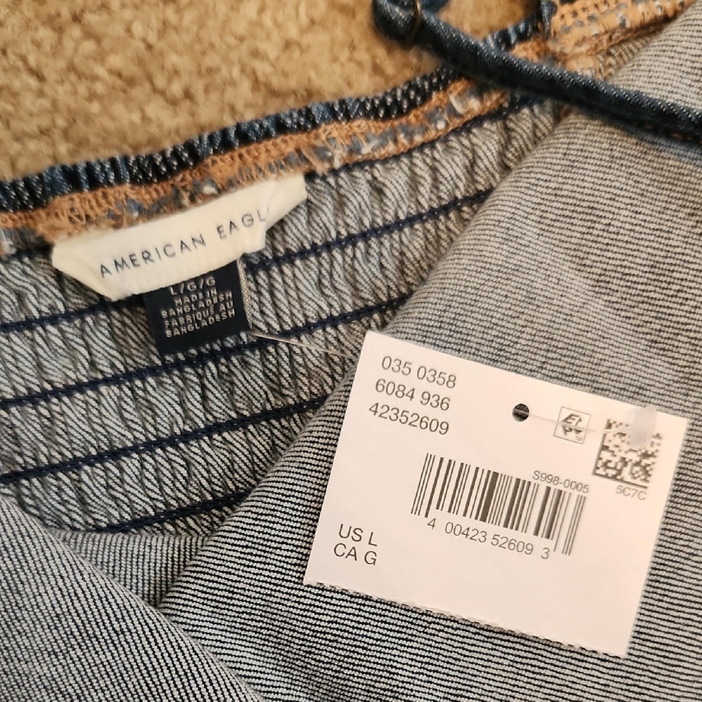 NWT - American Eagle Outfitters Dark Denim Tank Top - L - Picture 3 of 3
